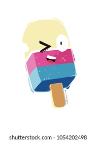 Cartoon ice-cream character