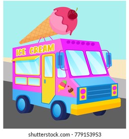cartoon Icecream van 
