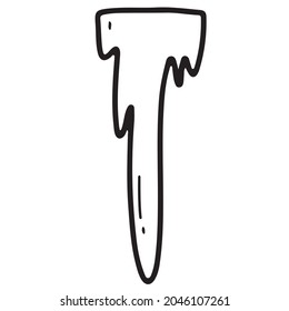 Karikatur-Symbol der Doodles als dekoratives Element.