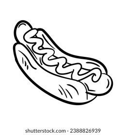 Cartoon icon American fast food