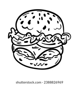 Cartoon icon American fast food