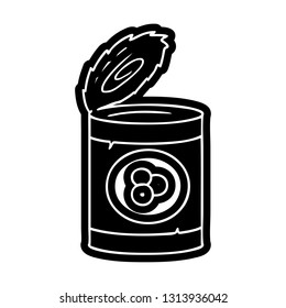 cartoon icon of a can of peaches