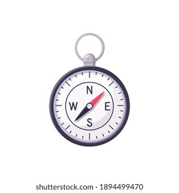 Cartoon icon of compass on white background vector illustration