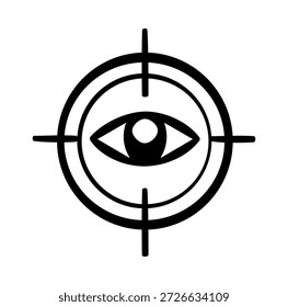 Ícone De Desenho Animado Segurança Cibernética Fique De Olho Em Um Design Digital Simples