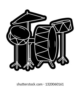 Cartoon-Symbol eines Drum-Kits