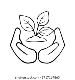 Ícone De Desenho Animado Ambiente Salvar Árvore Para O Design Digital Simples Da Terra