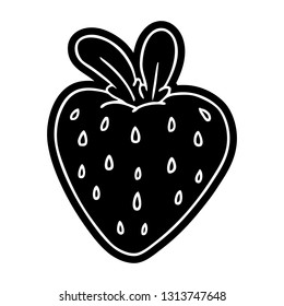 cartoon icon of a fresh strawberry