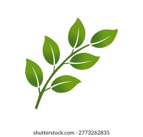  Cartoon Icon Green Leaf Tree Brach Little Leaf Simple Digital Design
