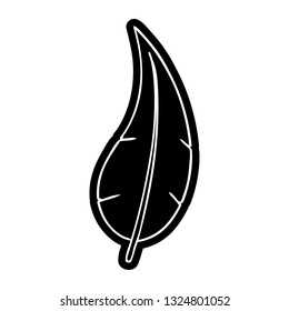 cartoon icon of a green long leaf
