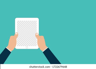 Icono de caricatura con tableta manual para el diseño conceptual. dispositivo móvil vectorial