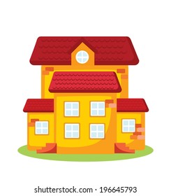 Cartoon icon of house 