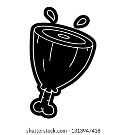 icono de caricatura de una articulación de jamón
