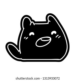 cartoon icon of a kawaii cat