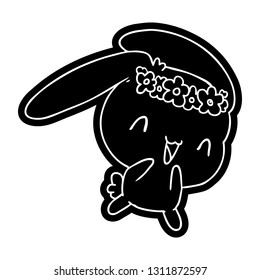 cartoon icon kawaii cute furry bunny