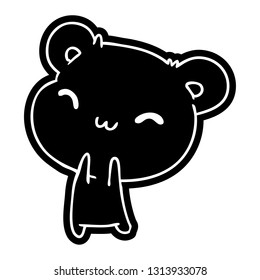 cartoon icon kawaii cute teddy bear