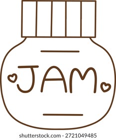Zeichentricksymbol eines großen Marmeladenglases.