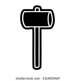 cartoon icon of a mallet