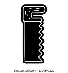 cartoon icon of a metal saw
