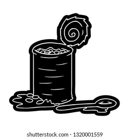 cartoon icon of an opened can of beans