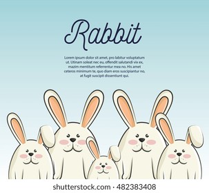cartoon icon rabbit design isolated