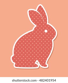cartoon icon rabbit design isolated