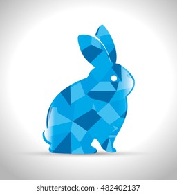 cartoon icon rabbit design isolated