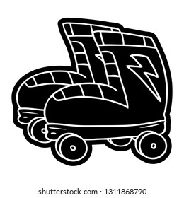 cartoon icon of roller skates
