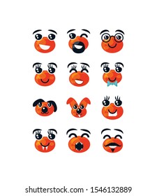 cartoon icon set pack, High Quality variety symbols Vector illustration