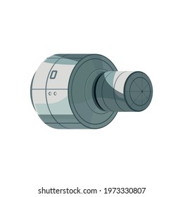 Cartoon icon of space station airlock on white background vector illustration