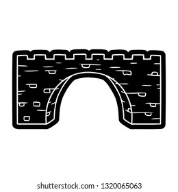 cartoon icon of a stone bridge