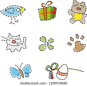 Cartoon icons vector set