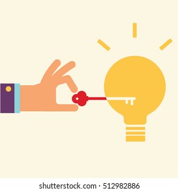 cartoon idea concept vector, flat style