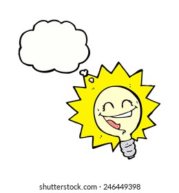 cartoon idea light bulb