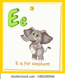 Cartoon Illustrated Alphabet Flashcard Preschool Educational Stock ...