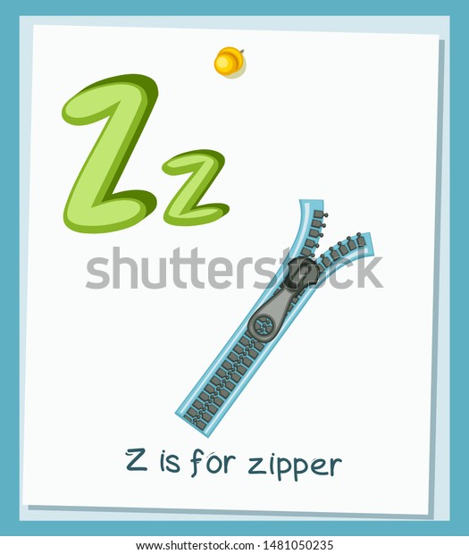 Cartoon Illustrated Alphabet Flashcard Preschool Educational Stock ...