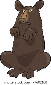 cartoon illustration of American black bear Baribal