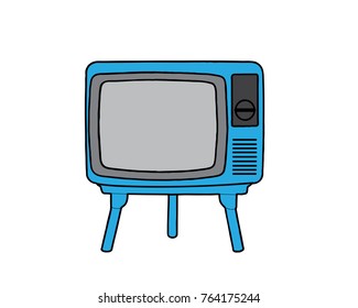 Cartoon illustration of analog televition.