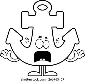 A cartoon illustration of an anchor looking scared.