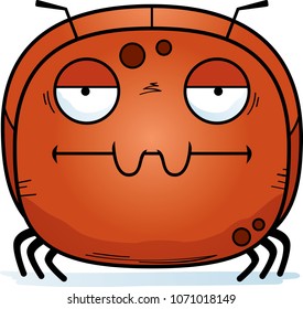A cartoon illustration of a ant looking bored.