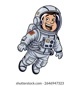 cartoon illustration of an astronaut generative ia