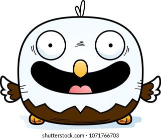 A cartoon illustration of a bald eagle smiling.