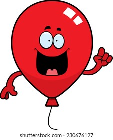 A cartoon illustration of a balloon with an idea.