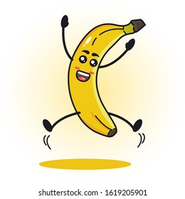 Cartoon Illustration Banana Mascot Stock Vector (Royalty Free ...