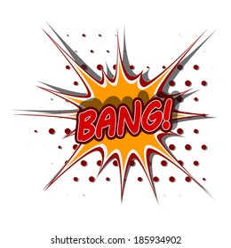 Cartoon illustration of bang