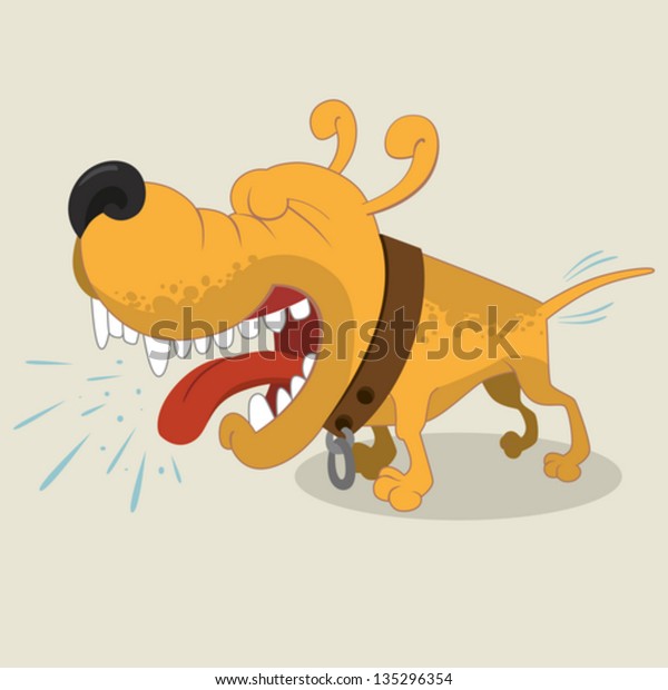 モングレル犬の吠え声の漫画のイラスト のベクター画像素材 ロイヤリティフリー