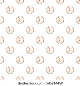 Cartoon illustration of baseball ball vector pattern for web