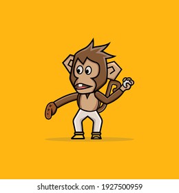cartoon illustration of baseball monkey