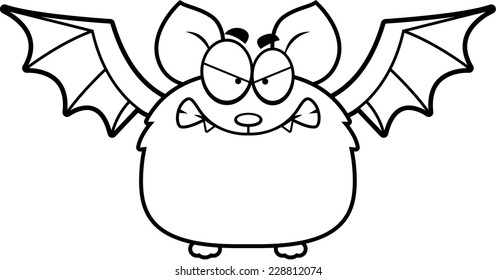 A cartoon illustration of a bat looking mad.
