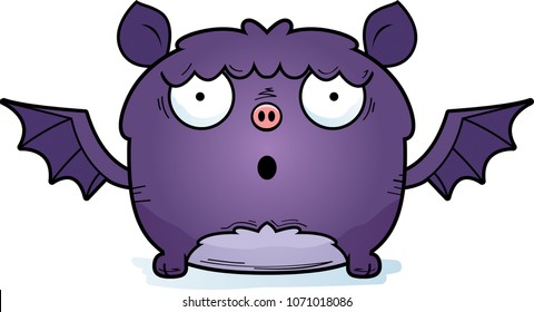 A cartoon illustration of a bat looking surprised.