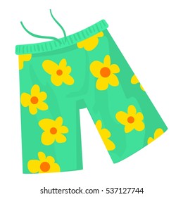 Cartoon illustration of beach shorts vector icon for web